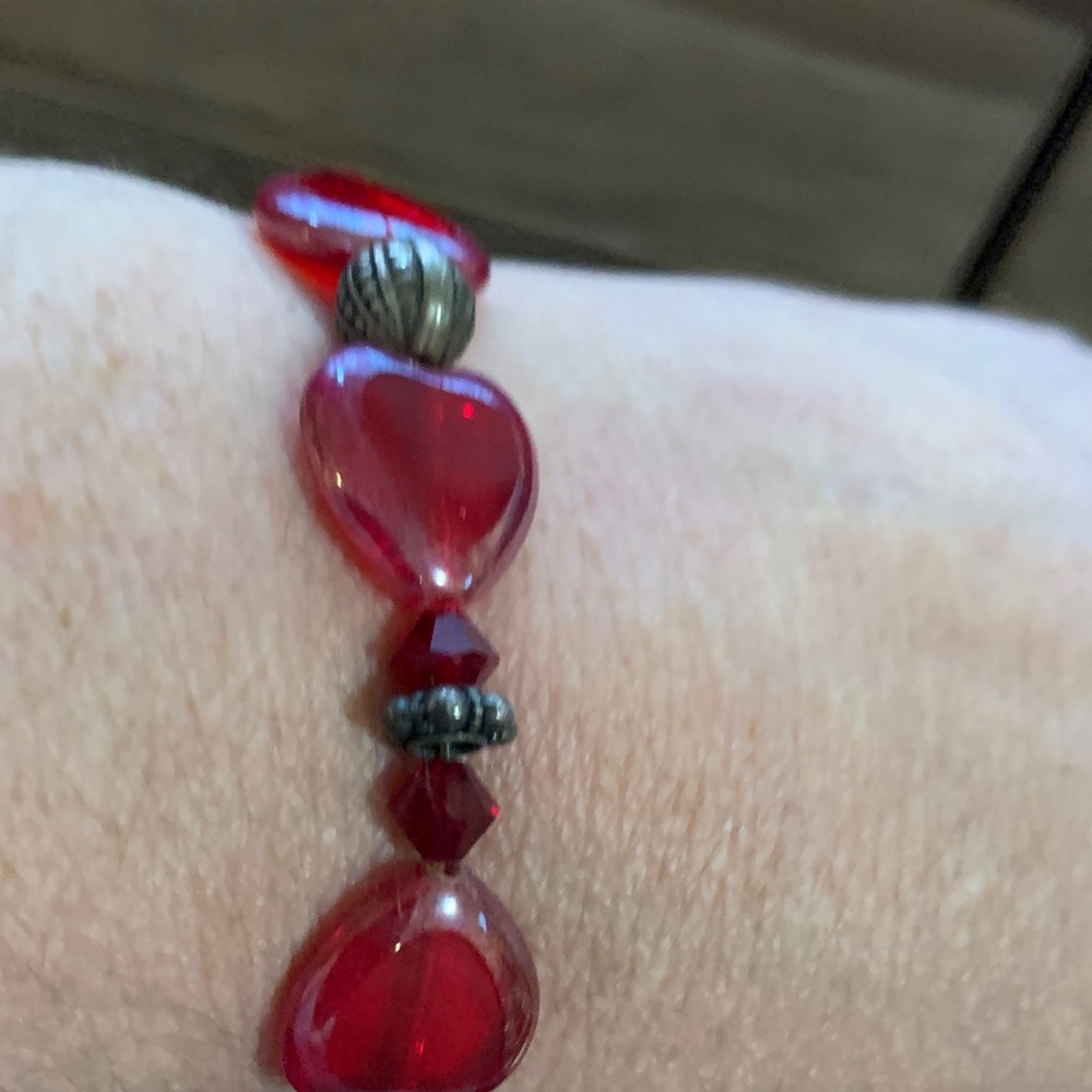 Elegant Red Beaded Bracelet